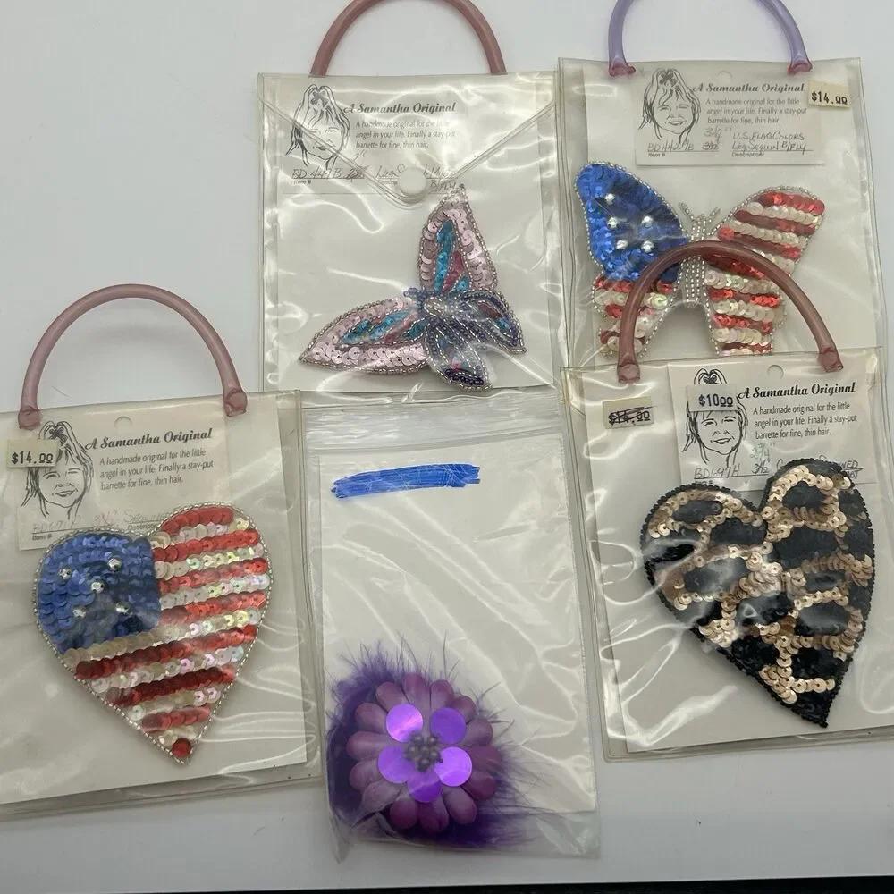Lot Of 90 Assorted Handmade Barrettes   (see Photos)